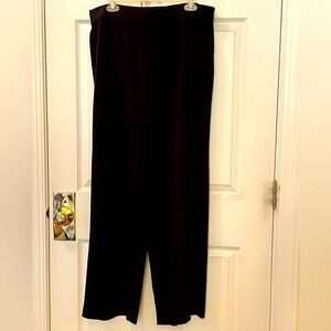 Plus Dialogue 18w Pants Wide Leg Stretch‎ Black heavyweight poly/rayon/spandex